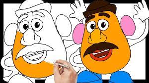 Potato head coloring pages on this site. Toy Story 4 Draw And Color Mr Potato Head Coloring Pages For Kids Toy Story Coloring Art Learn Youtube