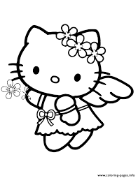 The best friends forever color coloring page. Angel Hello Kitty Coloring Pages Printable