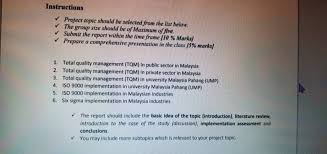 Friday 11, june 2021 1200 Instructions Project Topic Should Be Selected From Chegg Com
