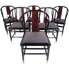 Vintage and used dining chairs are the perfect opportunity to bring style and verve to your dining area. Vintage Modern Black Lacquer And Cane Dining Chairs By Henredon For Sale At 1stdibs
