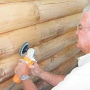 Some finishes may even require chemical stripping or sandblasting to restore wood to the proper condition. Log Home Restoration Media Blasting Log Repair