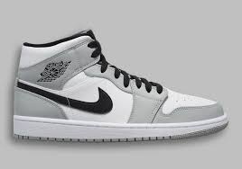 Nike Air Jordan 1 Mid Light Smoke Grey Black White Air Jordan 1 Mid Light Smoke Grey 554724 092 Release Info Sneakernews Com In 2020 Jordan Shoes Girls Air Jordans Retro Pink Jordans