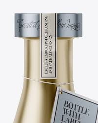 Download Yellow Images On Twitter Metallic Bottle With Paper Label Mockup Https T Co Hjiuhdb4o2 PSD Mockup Templates