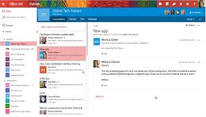 Use Of Office 365 Groups For Staff Collaboration Office 365 Dashboard Interface Office