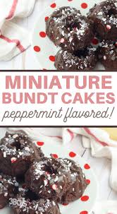 Three mini frosted bundt cakes, of course! Mini Peppermint Bundt Cakes Recipe 3 Boys And A Dog