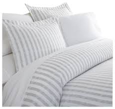 Becky Cameron 3 Piece Puffed Rugged Stripes Duvet Cover Set Contemporary Duvet Covers And Duvet Sets By Ienjoy Home