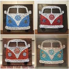 Bildergebnis Fur Fadenbild Vw Bus Fadenbilder Faden Basteln