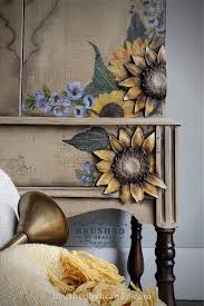 Unique Sunflower Cabinet Makeover Brushed By Brandy Custom Painted Furniture Sacramen In 2020 Custom Painted Furniture Painted Furniture Furniture Painting Techniques