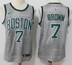 The boston celtics have finally unveiled their city edition uniforms, showing off their new threads to the world on social media thursday morning. Nba Nike City Edition Gris Jaylen Brown Boston Celtics 2018 Marca Nike Equipos Boston Celtics Jugador Jaylen Brown Adecuad Camisetas De Futbol Camisetas Nba