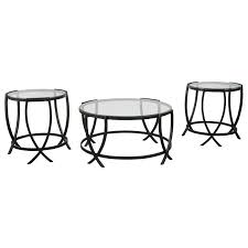 Vintage barn wood effect is heightened by metal frames with rivet head accents. Signature Design By Ashley Occasional Tables Tarrin T115 13 Occasional Table Set Occasional Table Sets From Gould S Brandsource