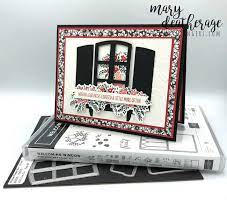 Elevate your greeting cards with paper lattice. Stampin Up Welcoming Window Flower Box Birthday Card With Video Tutorial Stamps N Lingers