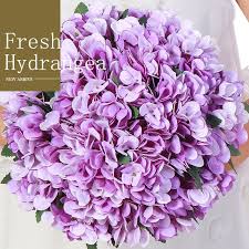 Alibaba.com offers 2,528 real touch purple flowers products. 2021 Artificial Hydrangea Flower Silk Bouquet Real Touch Hydrangeas Wedding Bride Flowers Party Home Decor From Esw House 1 01 Dhgate Com
