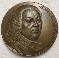 Large Bronze medallion in presentation case, marked Jean Lamour 1698