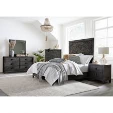 Curvaceous console and side tables. Boho Chic Bedroom Suite Veteran Owned