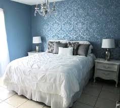 Damask Anna Stencil Blue Bedroom Decor Bedroom Wall Stencil Glamourous Bedroom