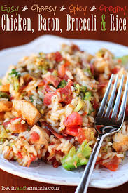 Tastes like risotto, but much faster to make and completely low maintenance. Cheesy Chicken Rice With Broccoli Bacon Chicken And Rice Casserole