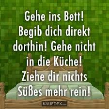 Gehe Ins Bett Begib Dich Direkt Dorthin Gehe Nicht In Die Kuche Kaufdex Witzige Spruche Lustige Zitate Freche Spruche