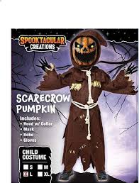 We love ushering in new halloween lovers to the tradition of dress up, halloween candy and ghoulish and good clean fun every year. Scary Scarecrow Pumpkin Costume W Pumpkin Halloween Mask For Kids Spooktacular Creations