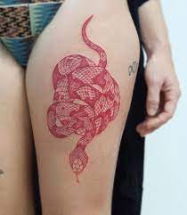Red Snake Tattoo Snake Instapic Bizarre Photooftheday Bizarreart Styleblog Animal Tattoo Bo Tattoos For Women Red Snake Tattoo Snake Tattoos For Women
