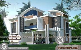 House Plan And Elevation Indian Style With Two Storey Modern House Plans Having 2 Floor 5 Total Bedroom 2 House Front Design Modern House Plans House Design