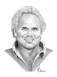 Tony Dow drawing Throw Pillow by Murphy Art Elliott