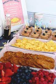 Custom Birthday Breakfast Menu 8 X10 Tabletop Sign Digital Printable Pdf Slumber Party Girl Par Bars Recipes Baby Food Recipes Food
