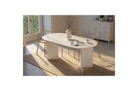 Dano matbord 180 cm, oval natur/vit