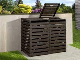 In wartungsfreier qualität und über 100 farben. Mulltonnenbox Fur 2 Tonnen Anthrazit Impragniert Mulltonnenboxen Gartenaufbewahrung Gartenbauten Garten Holzprofi24