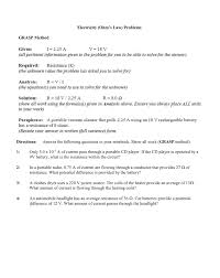 Ohm S Law Problems Worksheet January 12 2018 Ohms Law Chemistry Worksheets Inequality Word Problems