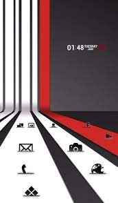 Homescreen Design Contest Entry Norikazukido My Homepack Red White Gray Contest Design Homescreen Homescreen Layout