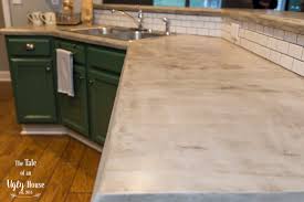 Specially formulated concrete mix for concrete countertops. Diy Faux Concrete Countertops Sincerely Marie Designs
