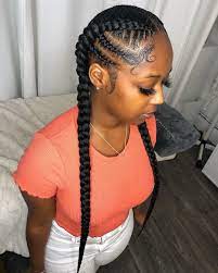 Wig Maker Braid Slayer On Instagram 2 Feed In Braids With Designs Another Quick Qu Feed In Braids Hairstyles Cornrows Natural Hair Braids For Black Hair