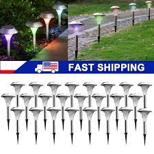 Solar Power Color Changing Led Lights Stainless Steel Lamps Outdoor Garden Lawn Solar Lam Stainless Steel Lamps Led Color Changing Lights Solar Lights Garden