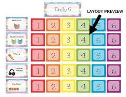 The Daily 5 Center Organizer Pocket Chart Printable The