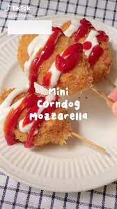 Mini Corndog Mozarella Video In 2021 Food Videos Cooking Diy Food Recipes Food Videos Desserts