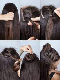 Easy Front Hairstyle At Home Hair Styles Diy Hairstyles Braided Ponytail Hairstyles