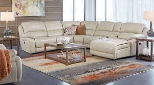Cindy Crawford Home Breckenridge Hills Stone 6 Pc Reclining Sectional From Furniture Reclining Sectional Living Room Sets Furniture Living Room Sets