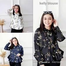 Baju modern klasik desain formal mekar bawah blus batik printing. Baju Atasan Wanita Murah Kelly Blouse Monalisa Model Baru Bahan Berkualitas Di Makassar Tribunjualbeli Com