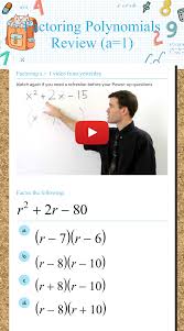 Worksheets that work with polynomial operations, polynomial word problems, and even factoring polynomials. Factoring Polynomials Review A 1 Interactive Worksheet By Gregory Nudi Wizer Me