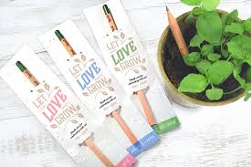 Give them the gift of choice with a 3 sprouts gift card. Sprout Pencil Wedding Favors Botanical Paperworks