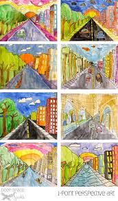 One Point Perspective Art Lesson Deep Space Sparkle Elementary Art Projects Elementary Art Art Lessons For Kids