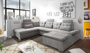 Alle sitzenden personen können auf bigsofas gemütlich in einer runde sitzen und. Couch Nalo Sofa Schlafcouch Wohnlandschaft Bettsofa Schlamm Grau U Form Links Ebay