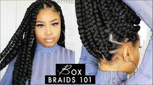 Grab a strand of hair and then wrap the braid around it once. Easy Neat Jumbo Box Braids Elastic Band Method Youtube
