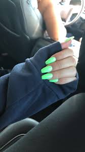 Neon Baby Neon Green Nails Green Nails Green Acrylic Nails