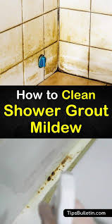 4 Brilliant Ways To Clean Shower Grout Mildew Shower Grout Clean Shower Grout Shower Cleaner