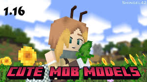 Cute mob models remake mod replaces generic minecraft models with the designed ones. Cute Mob Models 1 16 Bedrock Download Guide Youtube