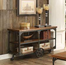 Kitchen and dining tables, bar stools, sideboards, dining sets & more at the home depot®. Living Room Industrial Rustic Occasional Tables Roy Sofa Table With 2 Shelf Rustic Brown 701129 On Sale At Montana S Home Furniture Serving Houston Tx