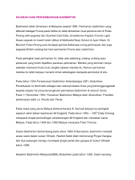 Nama beliau turut tercatat sebagai tokoh pengkisahan sejarah piala thomas oleh arkib negara malaysia pada 27 april 2000. Sejarah Dan Perkembangan Badminton
