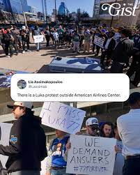 Mavs fans have started to protest. 🤣⁣ •⁣ The NBA world is still processing  the blockbuster trade that sent Luka Dončić to the Los Angeles Lakers, with  Anthony Davis heading to the