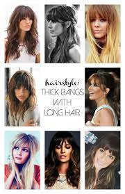 Hairstyle Thick Bangs With Long Hair The Pleated Poppy Long Hair Styles Hair Styles Thick Hair Styles